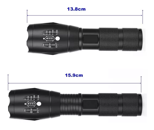 LINTERNA LED TACTICA CAMPING CREE T6 - Imagen 8